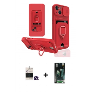 MARSİLYAN™- iPhone 15 Kılıf Vadi Form Prime - Siyah 360 Mat Full Body Arka Koruyucu + Bilvis Titan Kamera Lens - YL