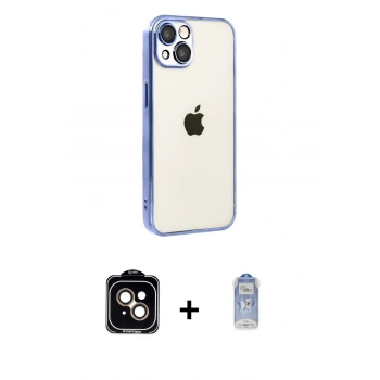 MARSİLYAN™- iPhone 15 Kılıf Vadi Minimal - Siyah Joko Magic 5D Cam + PVD Metal Kamera Lens - TU