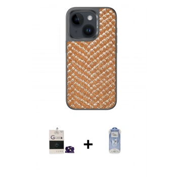 MARSİLYAN™- iPhone 15 Kılıf Vadi Özel Seri - Siyah Joko Magic 5D Cam + Bilvis Titan Kamera Lens - PE