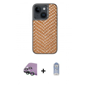 MARSİLYAN™- iPhone 15 Kılıf Vadi Özel Seri - Siyah Joko Magic 5D Cam + Raze Metal Kamera Lens - YL