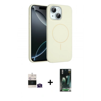 MARSİLYAN™- iPhone 15 Kılıf Yankı Form Serisi - Şeffaf 360 Full Body Arka Koruyucu + Bilvis Titan Kamera Lens - YL