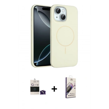 MARSİLYAN™- iPhone 15 Kılıf Yankı Form Serisi - Siyah Bilvis 3D Mat Cam Ekran Koruyucu + Bilvis Titan Kamera Lens - YL