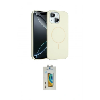 MARSİLYAN™- iPhone 15 Kılıf Yankı Form Serisi - Siyah Polymer Nano Ekran Koruyucu