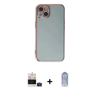 MARSİLYAN™- iPhone 15 Kılıf Yankı Serisi - Siyah Joko Magic 5D Cam + Bilvis Titan Kamera Lens - PE