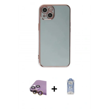 MARSİLYAN™- iPhone 15 Kılıf Yankı Serisi - Siyah Joko Magic 5D Cam + Raze Metal Kamera Lens - SI