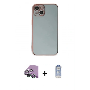 MARSİLYAN™- iPhone 15 Kılıf Yankı Serisi - Siyah Joko Magic 5D Cam + Raze Metal Kamera Lens - YL