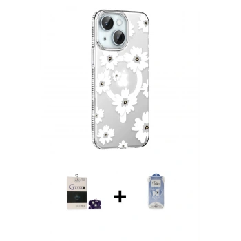 MARSİLYAN™- iPhone 15 Kılıf Yörünge Işık Prime - Siyah Joko Magic 5D Cam + Bilvis Titan Kamera Lens - YL