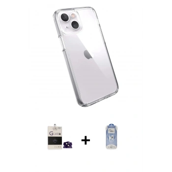 MARSİLYAN™- iPhone 15 Kılıf Zirve Doku - Siyah Joko Magic 5D Cam + Bilvis Titan Kamera Lens - SH