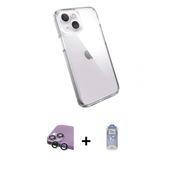 MARSİLYAN™- iPhone 15 Kılıf Zirve Doku - Siyah Joko Magic 5D Cam + Raze Metal Kamera Lens - YL
