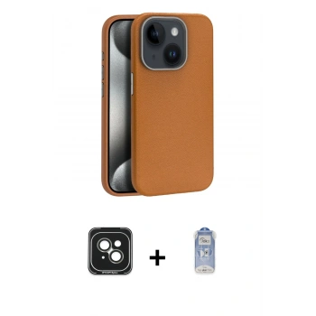 MARSİLYAN™- iPhone 15 Kılıf Zirve Modern Prime - Siyah Joko Magic 5D Cam + PVD Metal Kamera Lens - YL