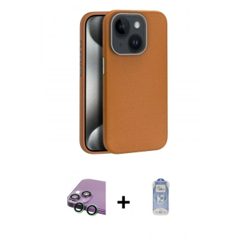 MARSİLYAN™- iPhone 15 Kılıf Zirve Modern Prime - Siyah Joko Magic 5D Cam + Raze Metal Kamera Lens - YL