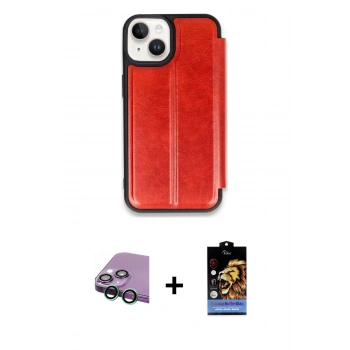 MARSİLYAN™- iPhone 15 Kılıf Zirve Yansıma Serisi - Siyah Buffer Hayalet Cam Ekran Koruyucu + Raze Metal Kamera Lens - YL