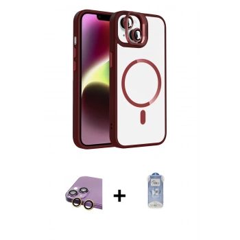 MARSİLYAN™- iPhone 15 Plus Kılıf Yadigar Asil Koleksiyonu - Siyah Joko Magic 5D Cam + Raze Metal Kamera Lens - SI