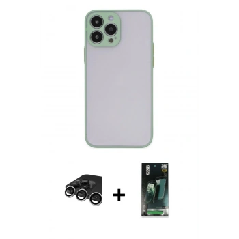 MARSİLYAN™- iPhone 15 Pro Kılıf Ahenk Çizgi Serisi - Şeffaf 360 Full Body Arka Koruyucu + Raze Metal Kamera Lens - GS