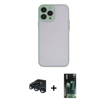 MARSİLYAN™- iPhone 15 Pro Kılıf Ahenk Çizgi Serisi - Siyah 360 Mat Full Body Arka Koruyucu + Raze Metal Kamera Lens - LT
