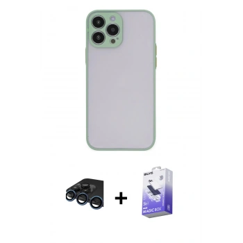MARSİLYAN™- iPhone 15 Pro Kılıf Ahenk Çizgi Serisi - Siyah Bilvis 5in1 5D Magic Hayalet Cam Ekran Koruyucu + Raze Metal Kamera Lens - LT