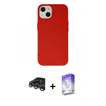 MARSİLYAN™- iPhone 15 Pro Kılıf Ahenk Serisi - Siyah Bilvis 5in1 3D Magic Cam Ekran Koruyucu + Raze Metal Kamera Lens - GS