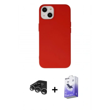 MARSİLYAN™- iPhone 15 Pro Kılıf Ahenk Serisi - Siyah Bilvis 5in1 5D Magic Hayalet Cam Ekran Koruyucu + Raze Metal Kamera Lens - GS