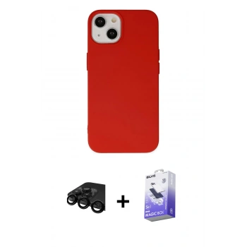 MARSİLYAN™- iPhone 15 Pro Kılıf Ahenk Serisi - Siyah Bilvis 5in1 5D Magic Hayalet Cam Ekran Koruyucu + Raze Metal Kamera Lens - SH