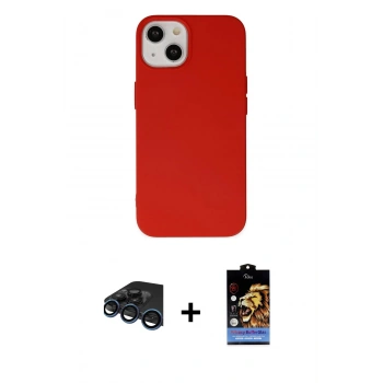 MARSİLYAN™- iPhone 15 Pro Kılıf Ahenk Serisi - Siyah Buffer Hayalet Cam Ekran Koruyucu + Raze Metal Kamera Lens - LT