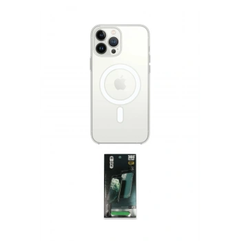MARSİLYAN™- iPhone 15 Pro Kılıf Ahenk Yansıma Prime - Siyah 360 Mat Full Body Arka Koruyucu