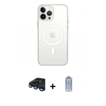 MARSİLYAN™- iPhone 15 Pro Kılıf Ahenk Yansıma Prime - Siyah Joko Magic 5D Cam + Raze Metal Kamera Lens - LT