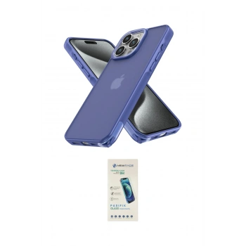 MARSİLYAN™- iPhone 15 Pro Kılıf Atlas Form - Şeffaf Pasifik Cam Ekran Koruyucu