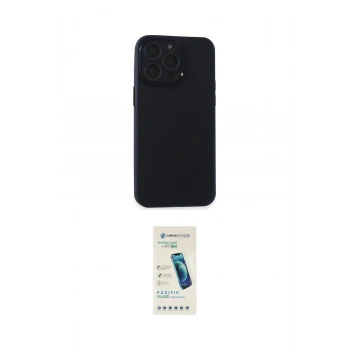 MARSİLYAN™- iPhone 15 Pro Kılıf Atlas Minimal Prime - Şeffaf Pasifik Cam Ekran Koruyucu