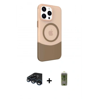 MARSİLYAN™- iPhone 15 Pro Kılıf Çekirdek Asil Özel Seri - Siyah Joko Magic 5D Hayalet Cam + Raze Metal Kamera Lens - LT