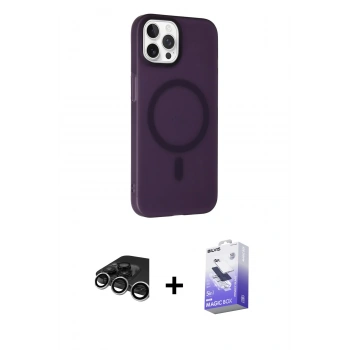 MARSİLYAN™- iPhone 15 Pro Kılıf Çekirdek Modern Prime - Siyah Bilvis 5in1 5D Magic Hayalet Cam Ekran Koruyucu + Raze Metal Kamera Lens - GS