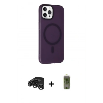 MARSİLYAN™- iPhone 15 Pro Kılıf Çekirdek Modern Prime - Siyah Joko Magic 5D Hayalet Cam + Raze Metal Kamera Lens - TMGI