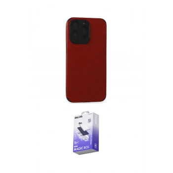 MARSİLYAN™- iPhone 15 Pro Kılıf Doruk Asil Koleksiyonu - Siyah Bilvis 5in1 5D Magic Hayalet Cam Ekran Koruyucu