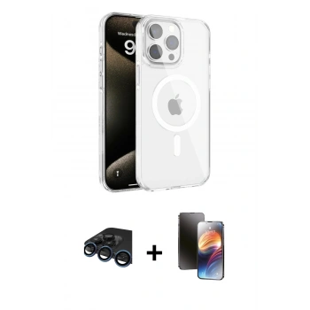 MARSİLYAN™- iPhone 15 Pro Kılıf Doruk Doku Özel Seri - Siyah 3D Antistatik Mat Seramik Nano Ekran Koruyucu + Raze Metal Kamera Lens - LT