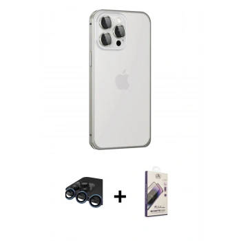 MARSİLYAN™- iPhone 15 Pro Kılıf Eksen Form Serisi - Siyah Bilvis 3D Mat Cam Ekran Koruyucu + Raze Metal Kamera Lens - LT