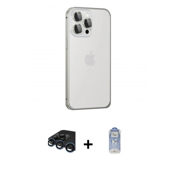 MARSİLYAN™- iPhone 15 Pro Kılıf Eksen Form Serisi - Siyah Joko Magic 5D Cam + Raze Metal Kamera Lens - LT