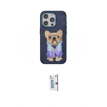 MARSİLYAN™- iPhone 15 Pro Kılıf İz Minimal Koleksiyonu - Siyah Bilvis 0.18mm Plus Cam Ekran Koruyucu