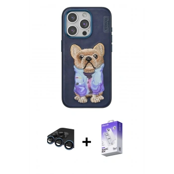 MARSİLYAN™- iPhone 15 Pro Kılıf İz Minimal Koleksiyonu - Siyah Bilvis 5in1 3D Magic Cam Ekran Koruyucu + Raze Metal Kamera Lens - LT