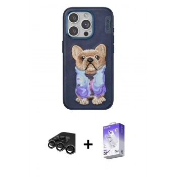 MARSİLYAN™- iPhone 15 Pro Kılıf İz Minimal Koleksiyonu - Siyah Bilvis 5in1 3D Magic Cam Ekran Koruyucu + Raze Metal Kamera Lens - TMGI
