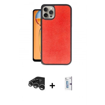 MARSİLYAN™- iPhone 15 Pro Kılıf Kıvılcım Işık Serisi - Siyah Bilvis 0.18mm Plus Cam Ekran Koruyucu + Raze Metal Kamera Lens - GS