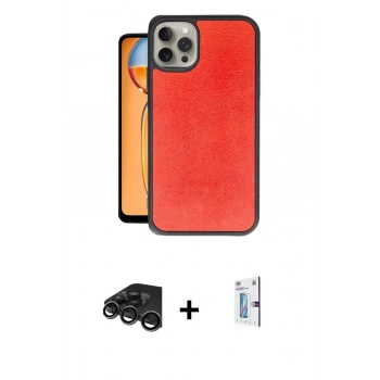 MARSİLYAN™- iPhone 15 Pro Kılıf Kıvılcım Işık Serisi - Siyah Bilvis 0.18mm Plus Cam Ekran Koruyucu + Raze Metal Kamera Lens - TMGI