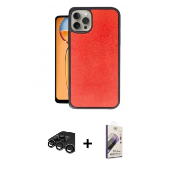 MARSİLYAN™- iPhone 15 Pro Kılıf Kıvılcım Işık Serisi - Siyah Bilvis 3D Mat Cam Ekran Koruyucu + Raze Metal Kamera Lens - TMGI