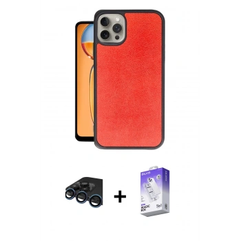 MARSİLYAN™- iPhone 15 Pro Kılıf Kıvılcım Işık Serisi - Siyah Bilvis 5in1 3D Magic Cam Ekran Koruyucu + Raze Metal Kamera Lens - LT