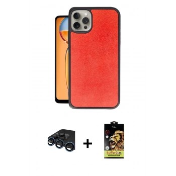 MARSİLYAN™- iPhone 15 Pro Kılıf Kıvılcım Işık Serisi - Siyah Buffer Cam Ekran Koruyucu + Raze Metal Kamera Lens - LT