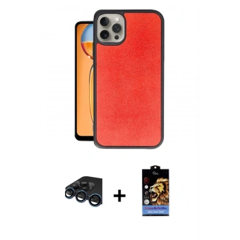 MARSİLYAN™- iPhone 15 Pro Kılıf Kıvılcım Işık Serisi - Siyah Buffer Hayalet Cam Ekran Koruyucu + Raze Metal Kamera Lens - LT
