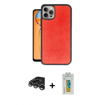 MARSİLYAN™- iPhone 15 Pro Kılıf Kıvılcım Işık Serisi - Siyah Polymer Nano Ekran Koruyucu + Raze Metal Kamera Lens - GS