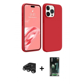 MARSİLYAN™- iPhone 15 Pro Kılıf Kozmos Yansıma Özel Seri - Siyah 360 Mat Full Body Arka Koruyucu + Raze Metal Kamera Lens - TMGI