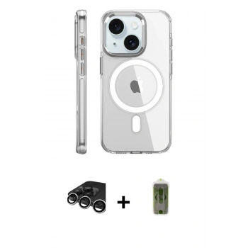 MARSİLYAN™- iPhone 15 Pro Kılıf Nova Doku - Siyah Joko Magic 5D Hayalet Cam + Raze Metal Kamera Lens - GS