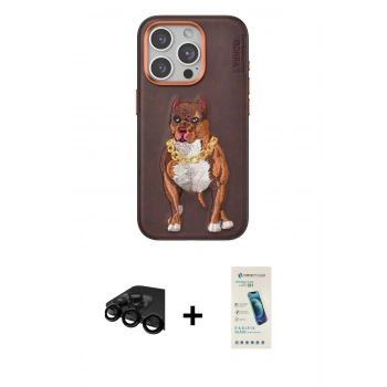 MARSİLYAN™- iPhone 15 Pro Kılıf Nova Form Koleksiyonu - Şeffaf Pasifik Cam Ekran Koruyucu + Raze Metal Kamera Lens - SH