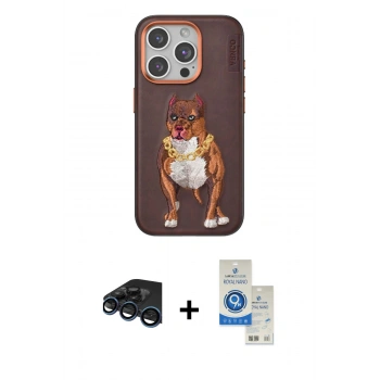 MARSİLYAN™- iPhone 15 Pro Kılıf Nova Form Koleksiyonu - Şeffaf Royal Nano Ekran Koruyucu + Raze Metal Kamera Lens - LT