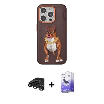 MARSİLYAN™- iPhone 15 Pro Kılıf Nova Form Koleksiyonu - Siyah Bilvis 5in1 5D Magic Hayalet Cam Ekran Koruyucu + Raze Metal Kamera Lens - TMGI
